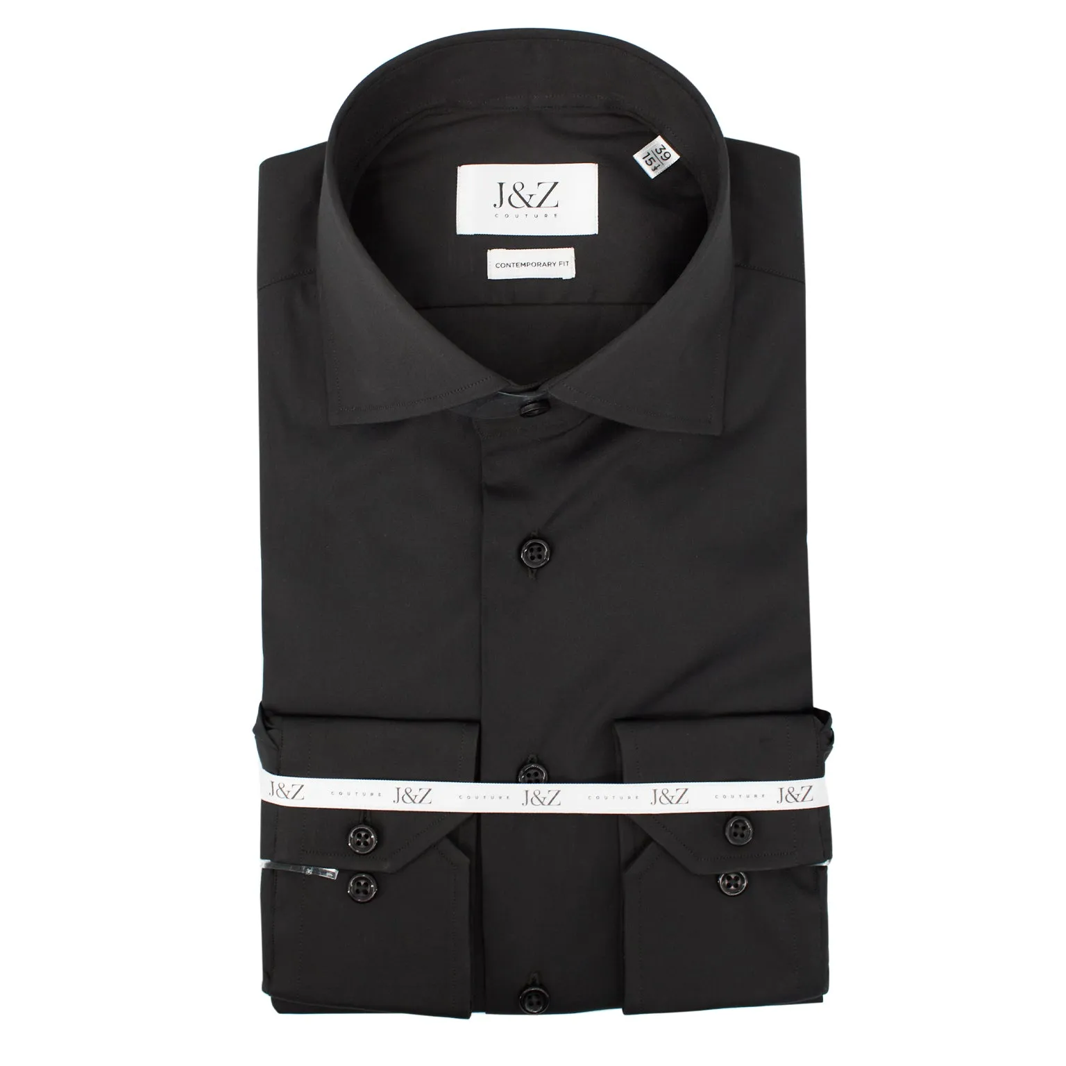 J&Z Couture Black Button Down Dress Shirt, Comfort TP2 F344018/4049 sold by J&Z Couture
