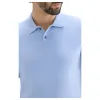 Theory Goris Grid Light Performance Polo In Blue P0186707 Blue sold by J&Z Couture