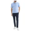 Theory Goris Grid Light Performance Polo In Blue P0186707 Blue sold by J&Z Couture