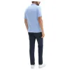 Theory Goris Grid Light Performance Polo In Blue P0186707 Blue sold by J&Z Couture