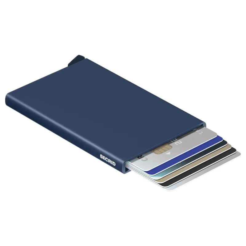 Secrid Anodised Aluminum Cardprotector - Navy sold by J&Z Couture