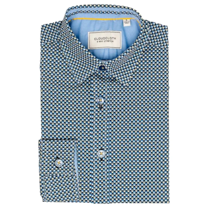 AXNY Boy's Shirt In Navy/Yellow and Blue Seafire  SH9924 sold by J&Z Couture