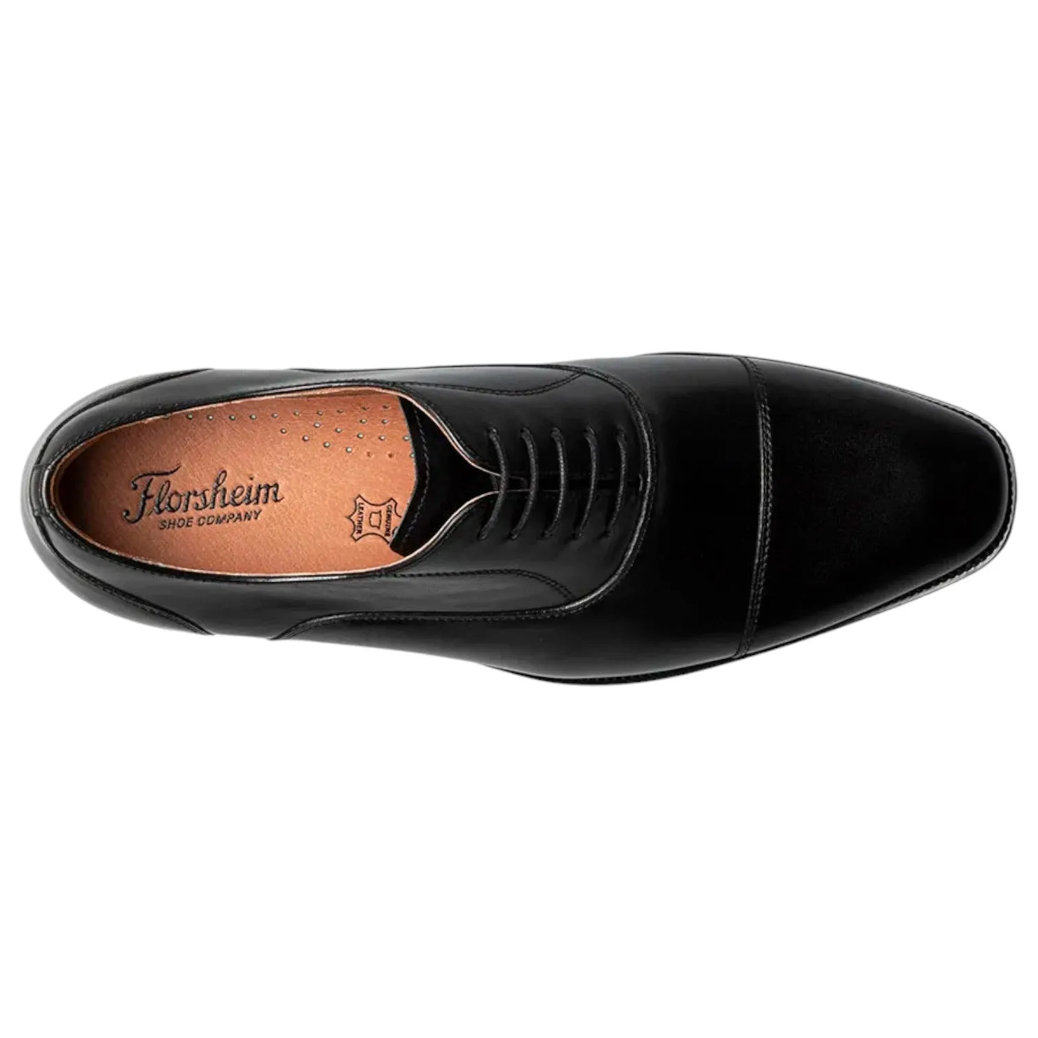 Florsheim Sorrento Lux Cap Toe Balmoral Oxford 14447 001 Black sold by J&Z Couture product image thumbnail 3