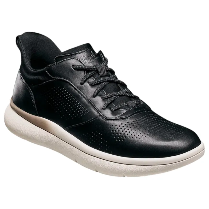 Florsheim Fleet Perf Toe Elastic Lace Sneaker  14443 001 Black sold by J&Z Couture