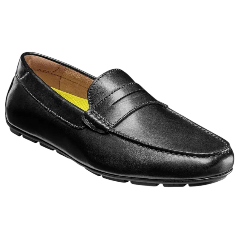 Florsheim Motor Smooth Moc Toe Penny Driver  13419 001 Black sold by J&Z Couture