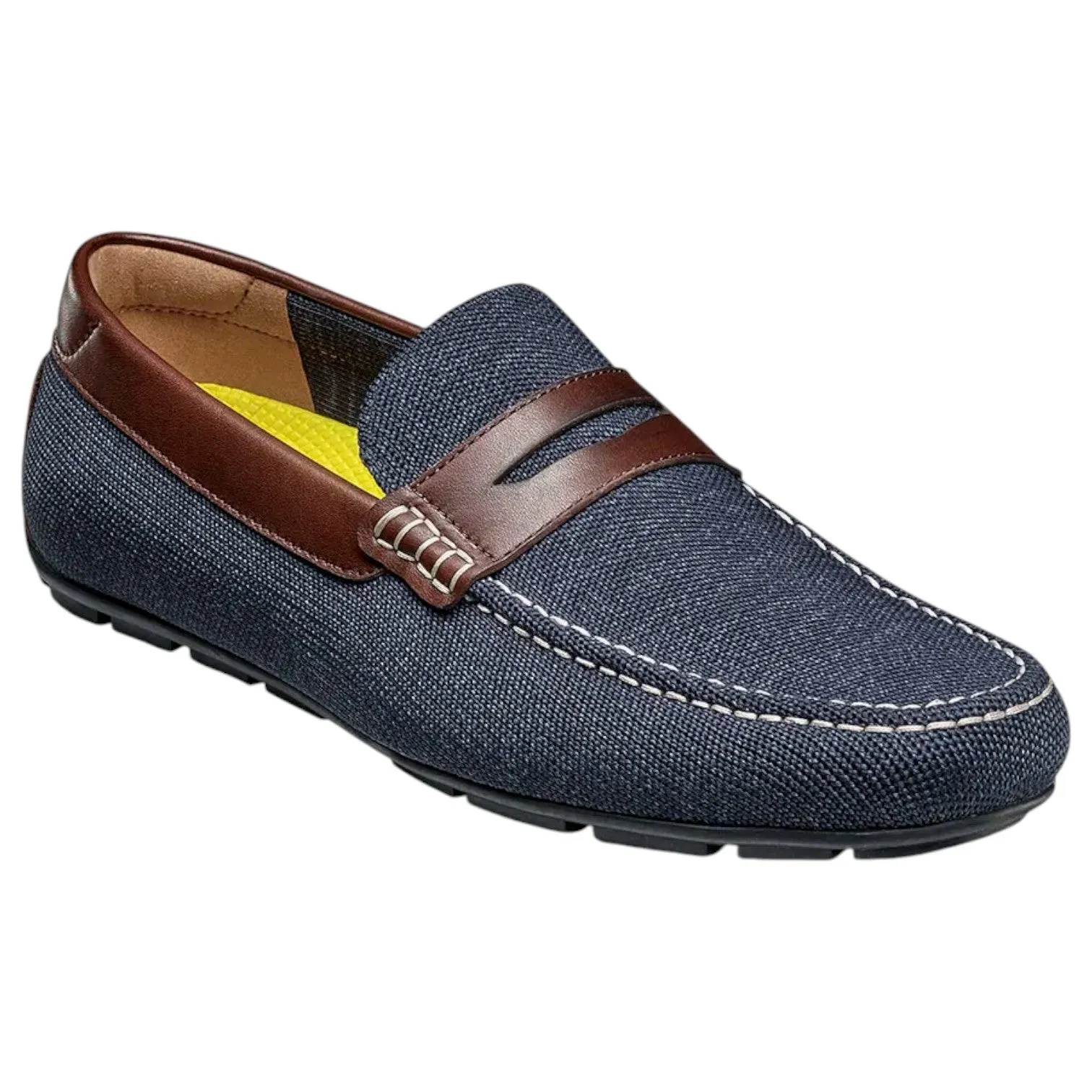 Florsheim Motor Knit Moc Toe Penny Driver Shoes 13418 492 Navy sold by J&Z Couture