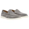 Hugo Boss Suede loafers with contrast outsole 50543083 035 Medium Grey sold by J&Z Couture