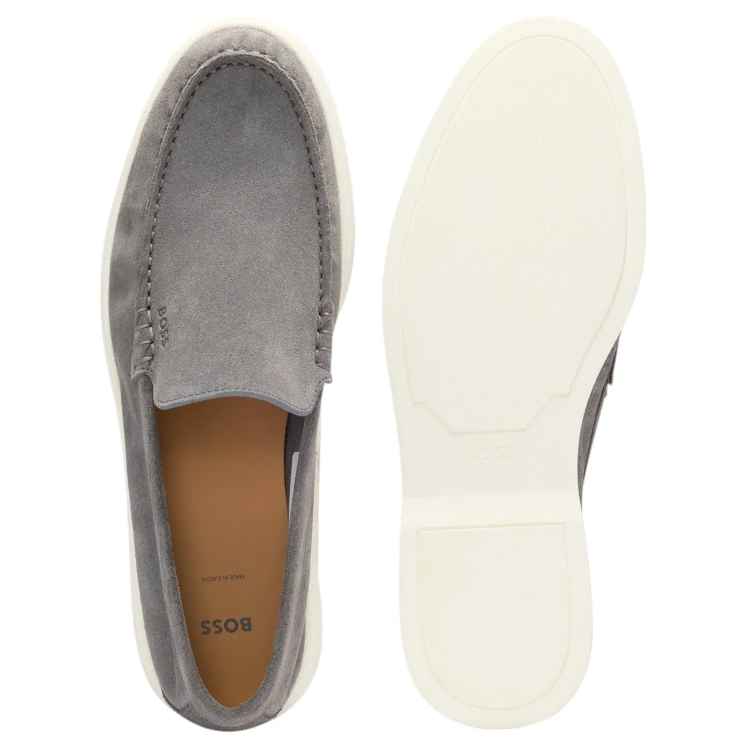 Hugo Boss Suede loafers with contrast outsole 50543083 035 Medium Grey sold by J&Z Couture product image thumbnail 3