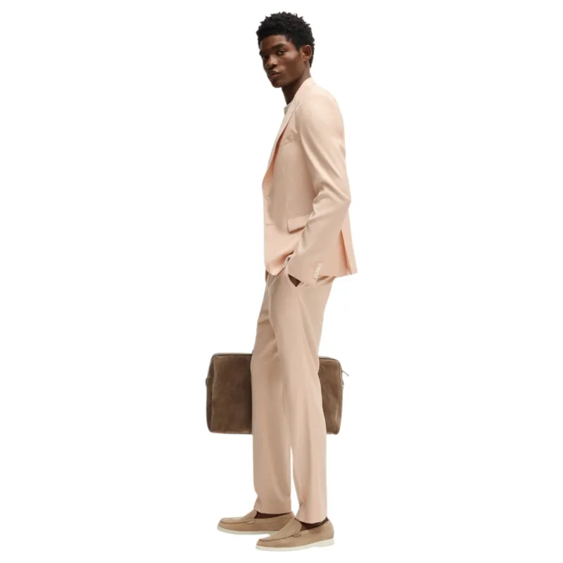 Hugo Boss Suede loafers with contrast outsole 50543083 260 Medium Beige sold by J&Z Couture