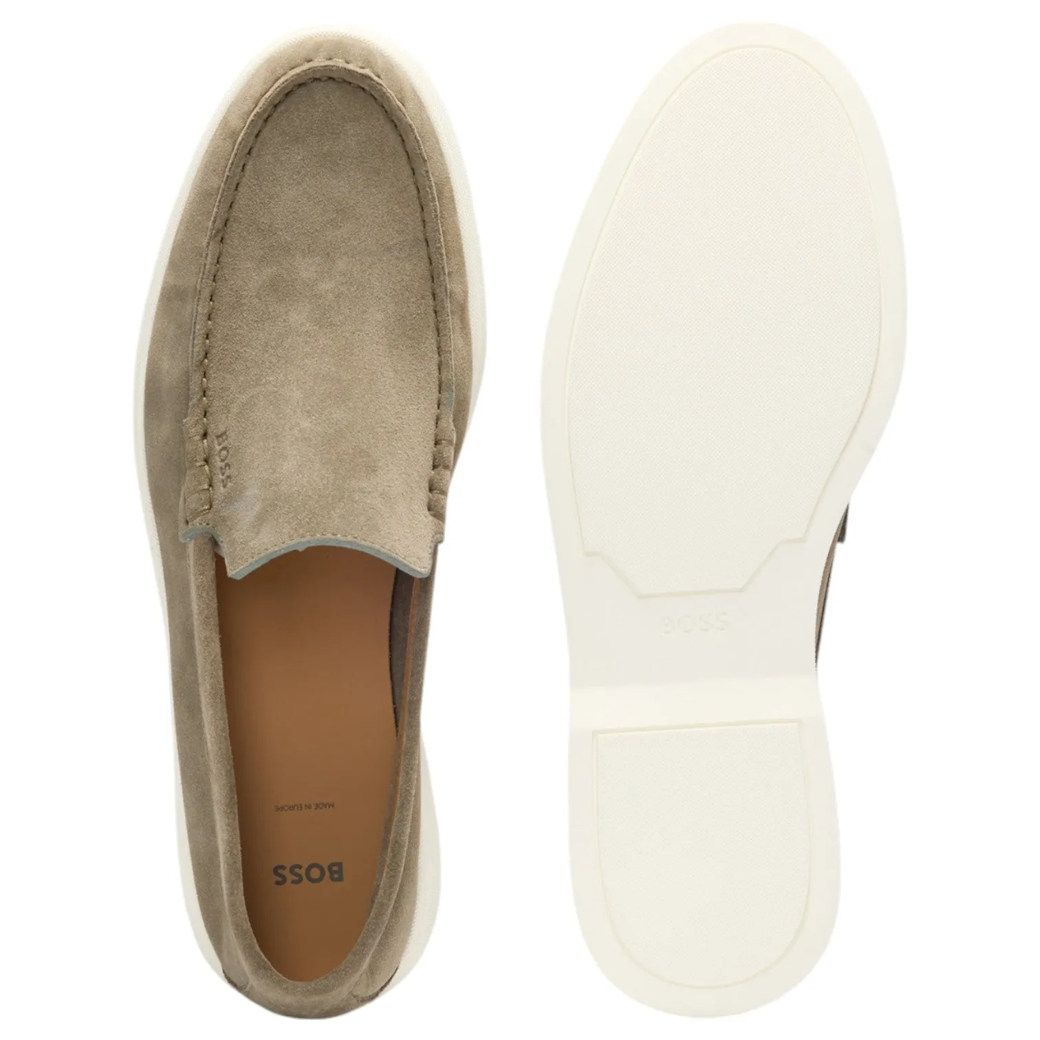 Hugo Boss Suede loafers with contrast outsole 50543083 342 Open Green sold by J&Z Couture product image thumbnail 4