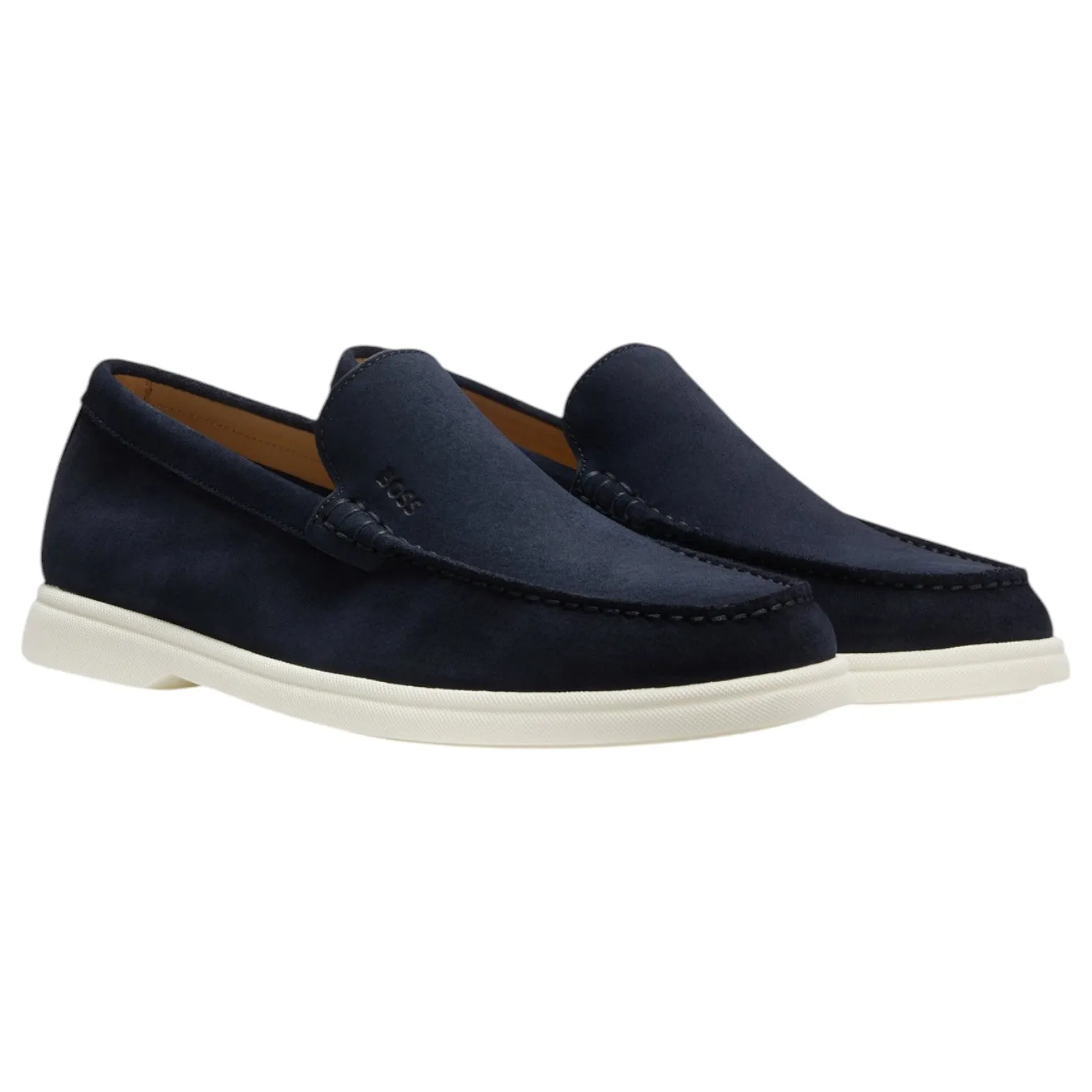 Hugo Boss Suede loafers with contrast outsole 50543083 401 Dark Blue sold by J&Z Couture product image thumbnail 2