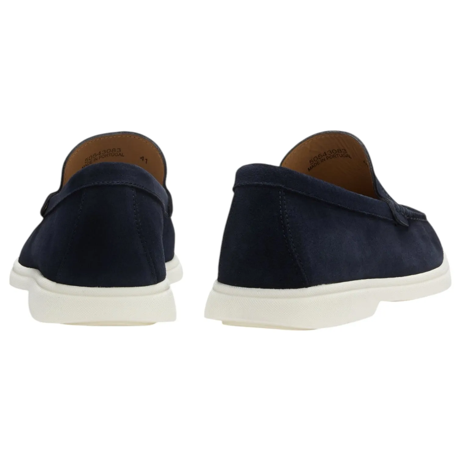 Hugo Boss Suede loafers with contrast outsole 50543083 401 Dark Blue sold by J&Z Couture product image thumbnail 5