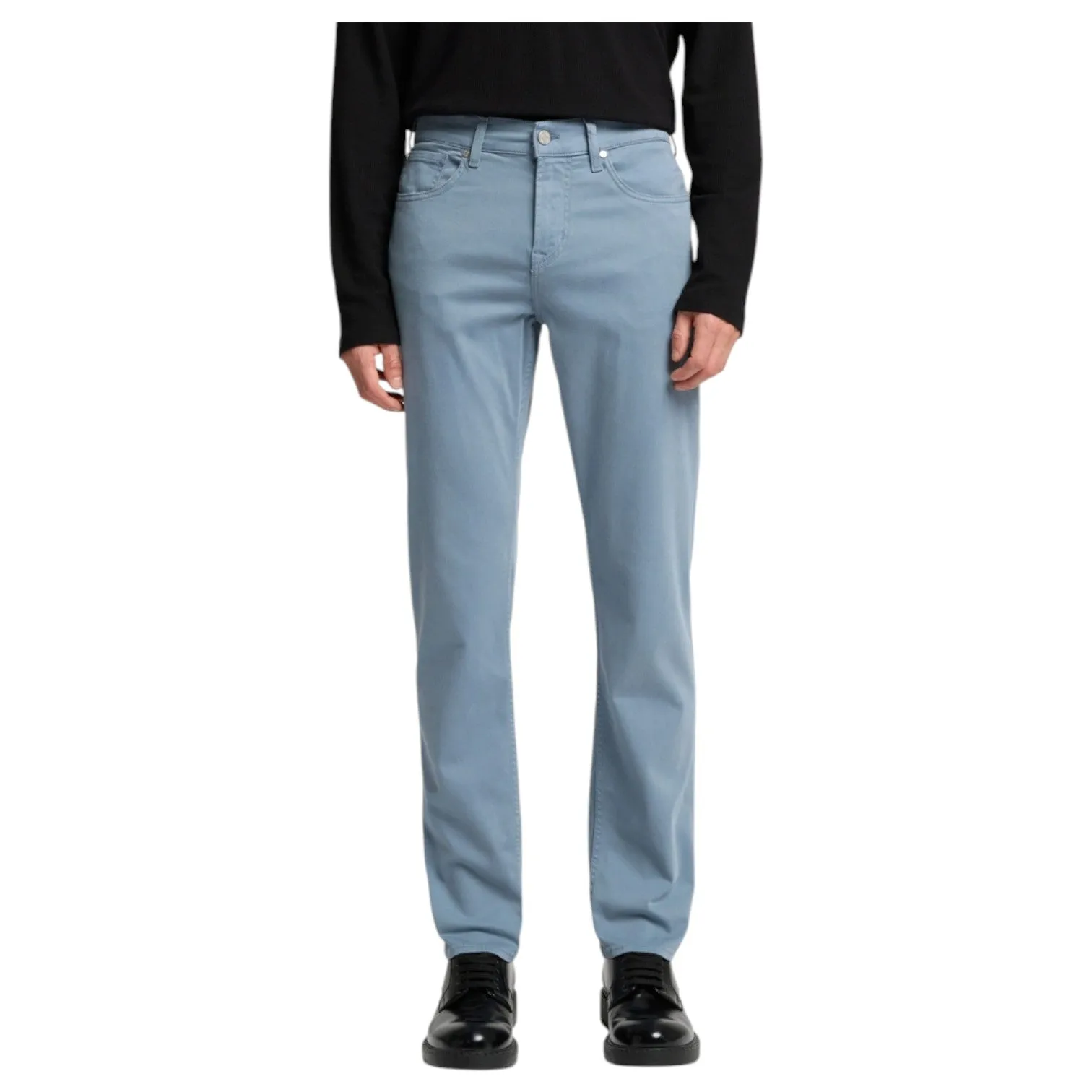 7 For All Mankind Slimmy Stretch Sateen Sleepy Blue 7T511V60 YKO sold by J&Z Couture product image thumbnail 3