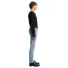 7 For All Mankind Slimmy Stretch Sateen Sleepy Blue  7T511V60 YKO sold by J&Z Couture