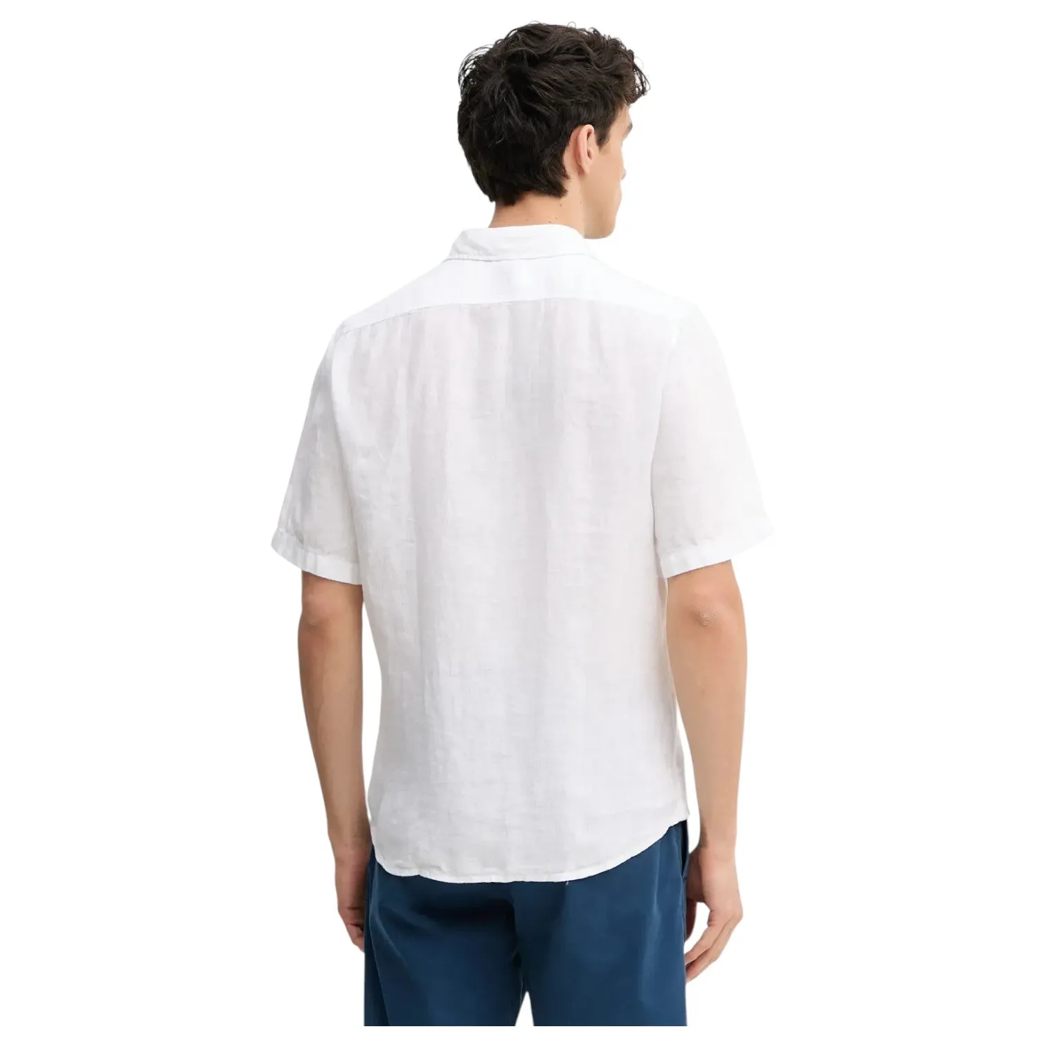 BOSS ORANGE Men's White Linen Shirt 50537382 100 sold by J&Z Couture product image thumbnail 3