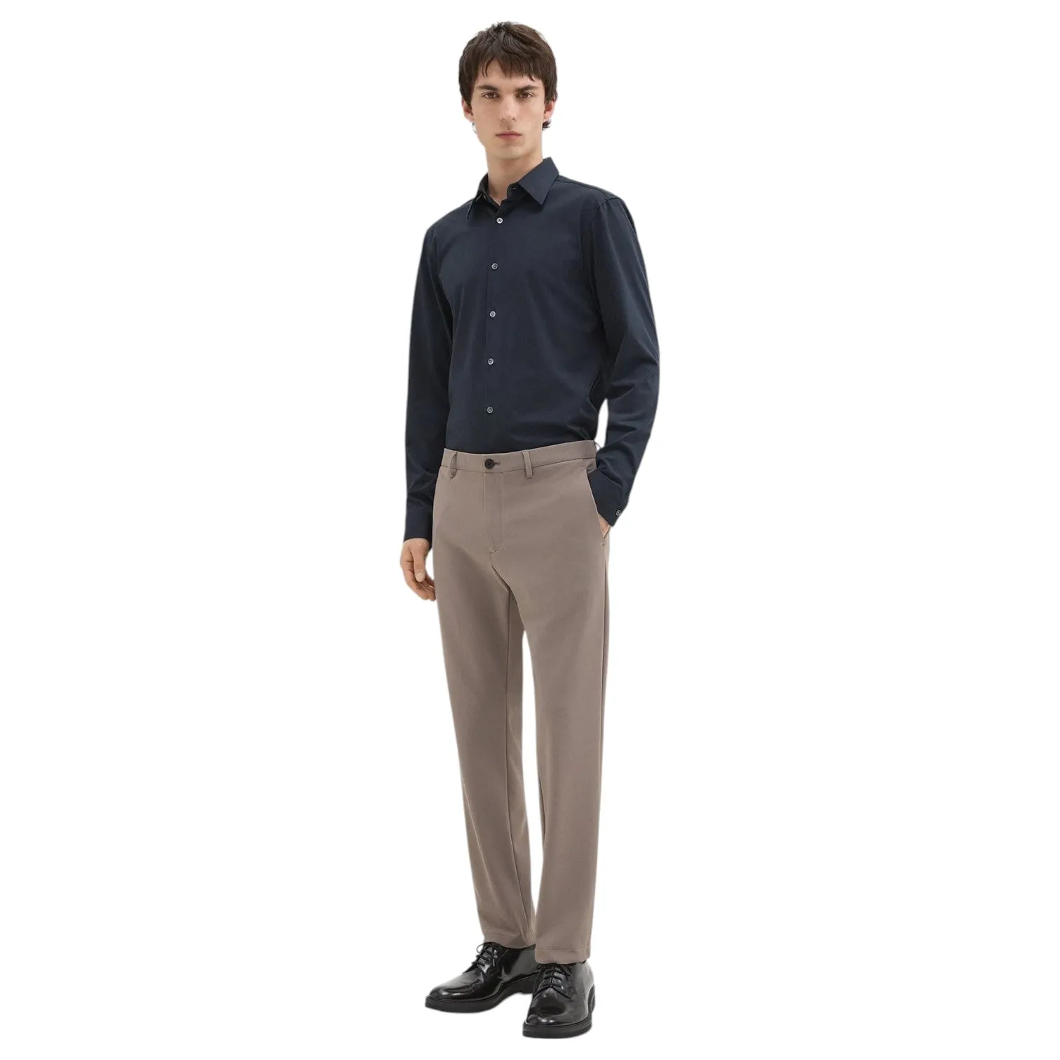Theory Sylvain Shirt in Structure Knit J0794505 B7H Eclipse sold by J&Z Couture product image thumbnail 5