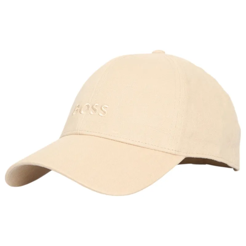Boss Linen cap with embroidered logo In Beige  50539422 275 sold by J&Z Couture