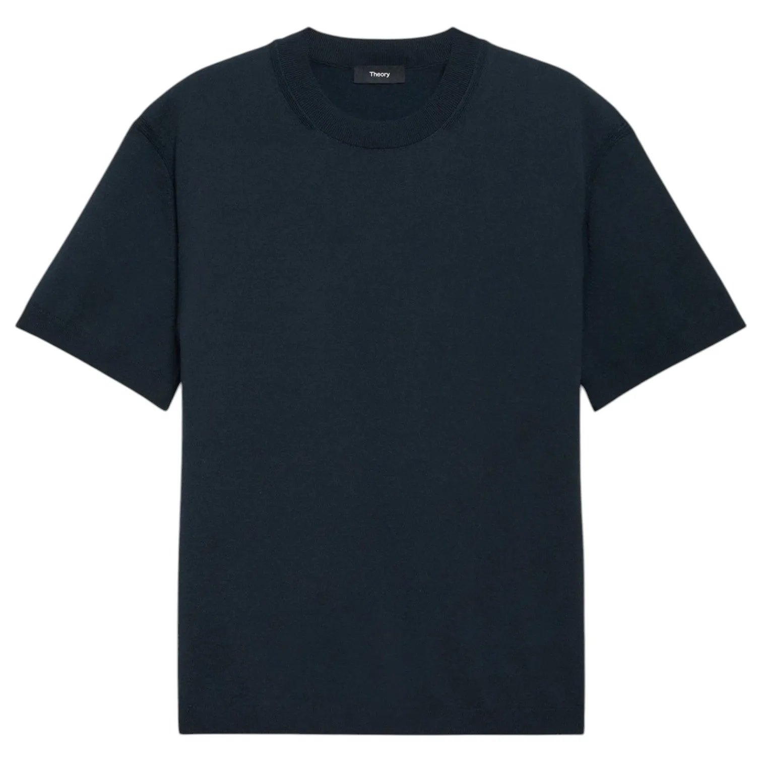 Theory Relaxed Crewneck Tee in Cotton Light Twist In Navy P0584704 Navy sold by J&Z Couture product image thumbnail 4