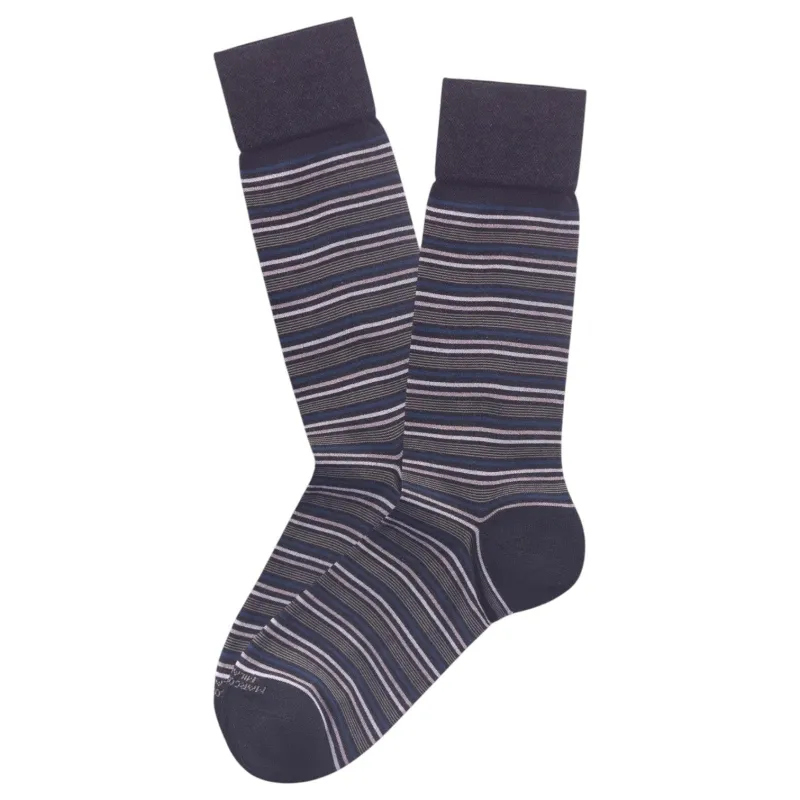 Marcoliani Pima Cotton Torino Stripe Socks MAR4816T sold by J&Z Couture