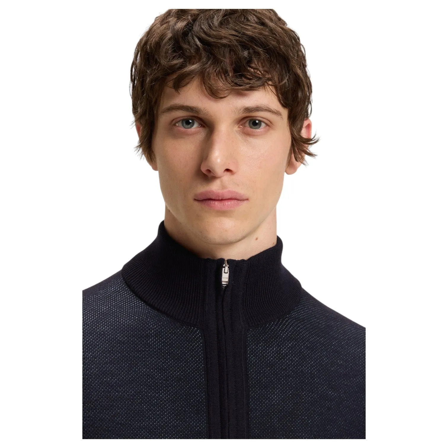 Boss Zip-Up Cardigan In Virgin Wool 50543153 sold by J&Z Couture product image thumbnail 5