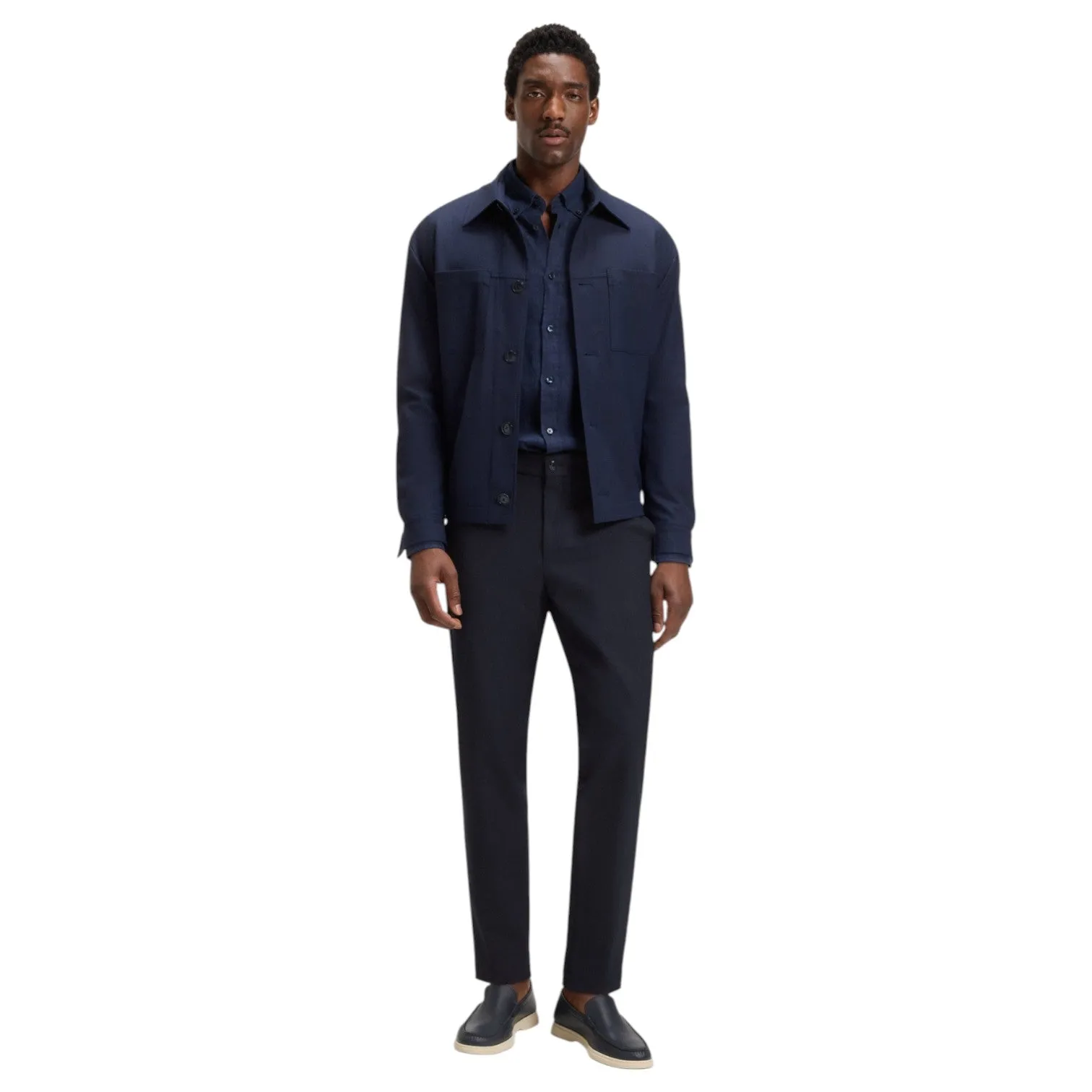 Boss Tapered-Fit Trousers In Machine-Washable Stretch Fabric 50546063 sold by J&Z Couture