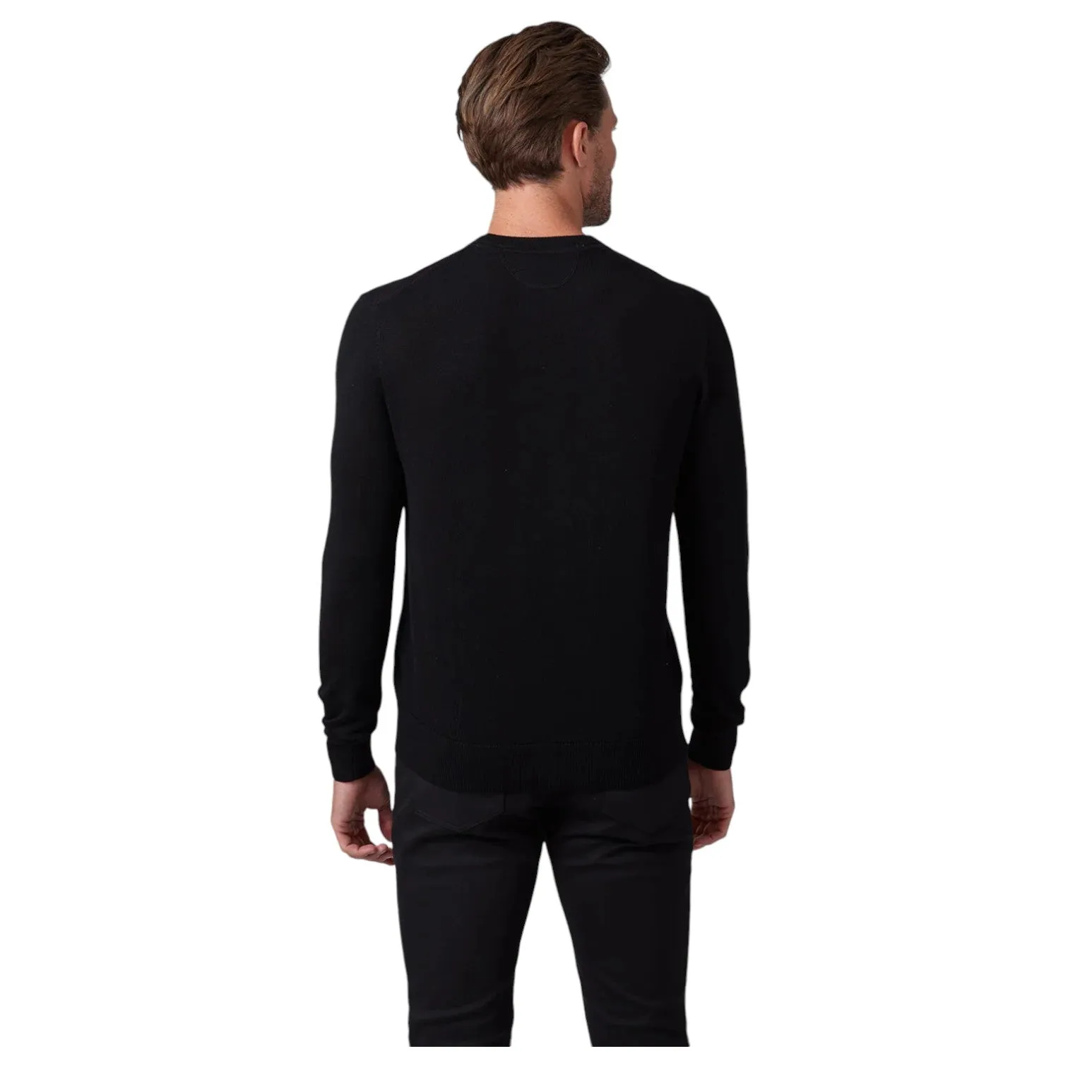 Raffi Classic V-Neck Sweater in 100% Merino Wool HWC19391 Black sold by J&Z Couture product image thumbnail 3