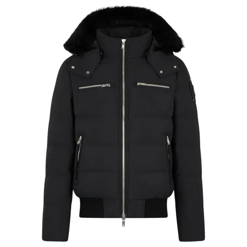 Moose Knuckles Cloud Shearling Bomber Jacket M35MB005S Blk/Blk sold by J&Z Couture
