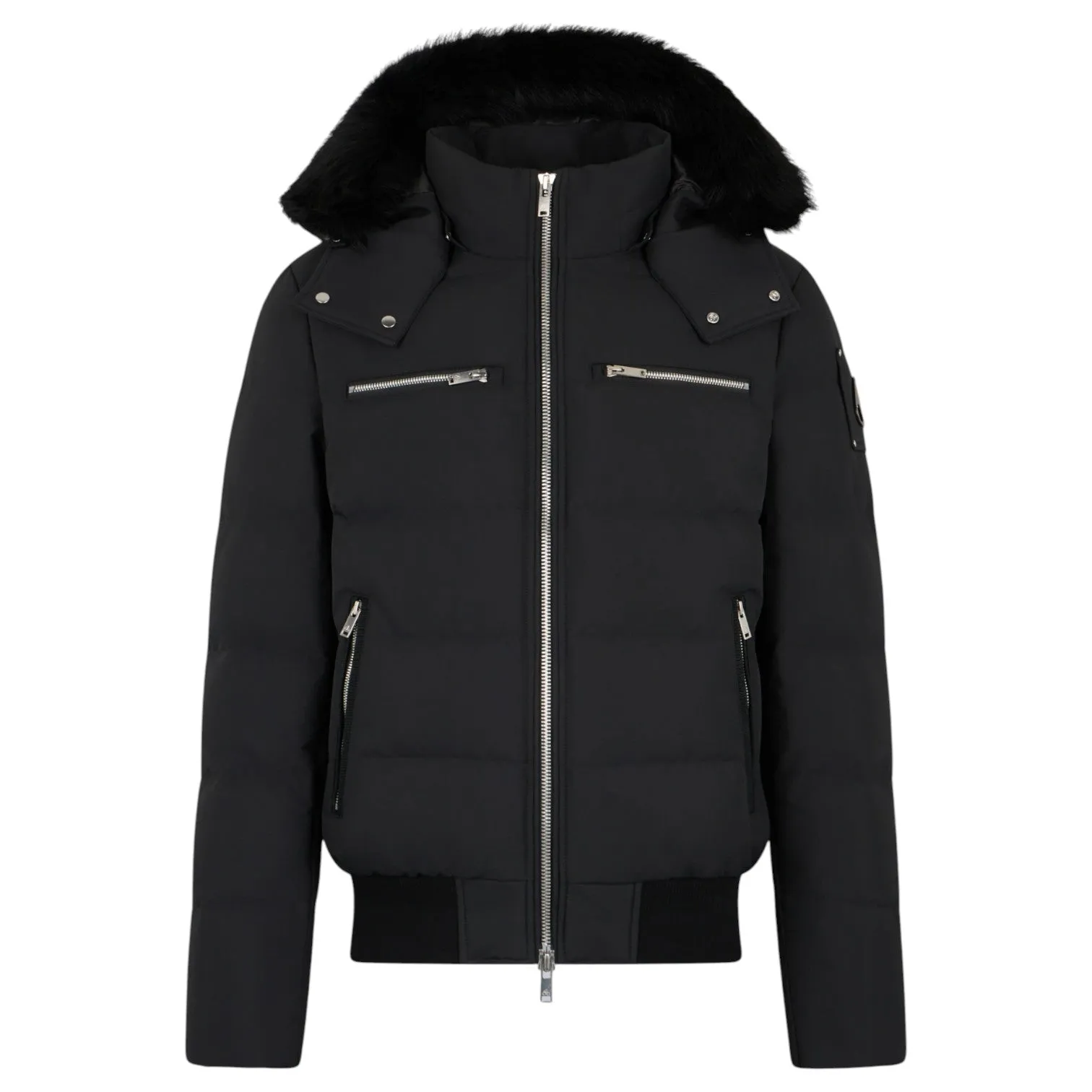 Moose Knuckles Cloud Shearling Bomber Jacket M35MB005S Blk/Blk sold by J&Z Couture