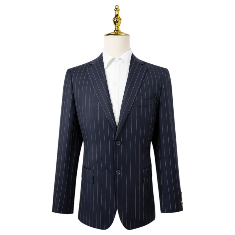 Sartoria Tosi Navy Pinstripe Suit  ST-LX-506 sold by J&Z Couture