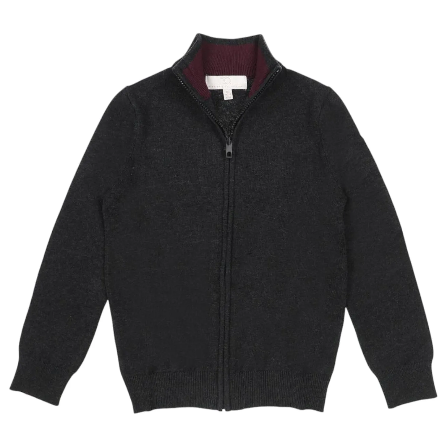 T.O. Mens Full Zip Charcoal Sweater SWM-FZ-C sold by J&Z Couture