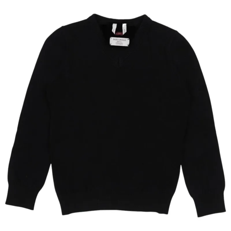 Mens Bartorelli V Neck Black Sweater BTNSW-M-VN-BLK sold by J&Z Couture