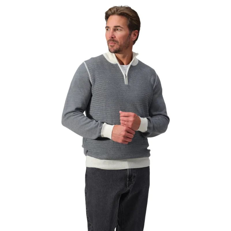 Garnet Merino Wool Sweater In Platinum  2522013CS-10 sold by J&Z Couture