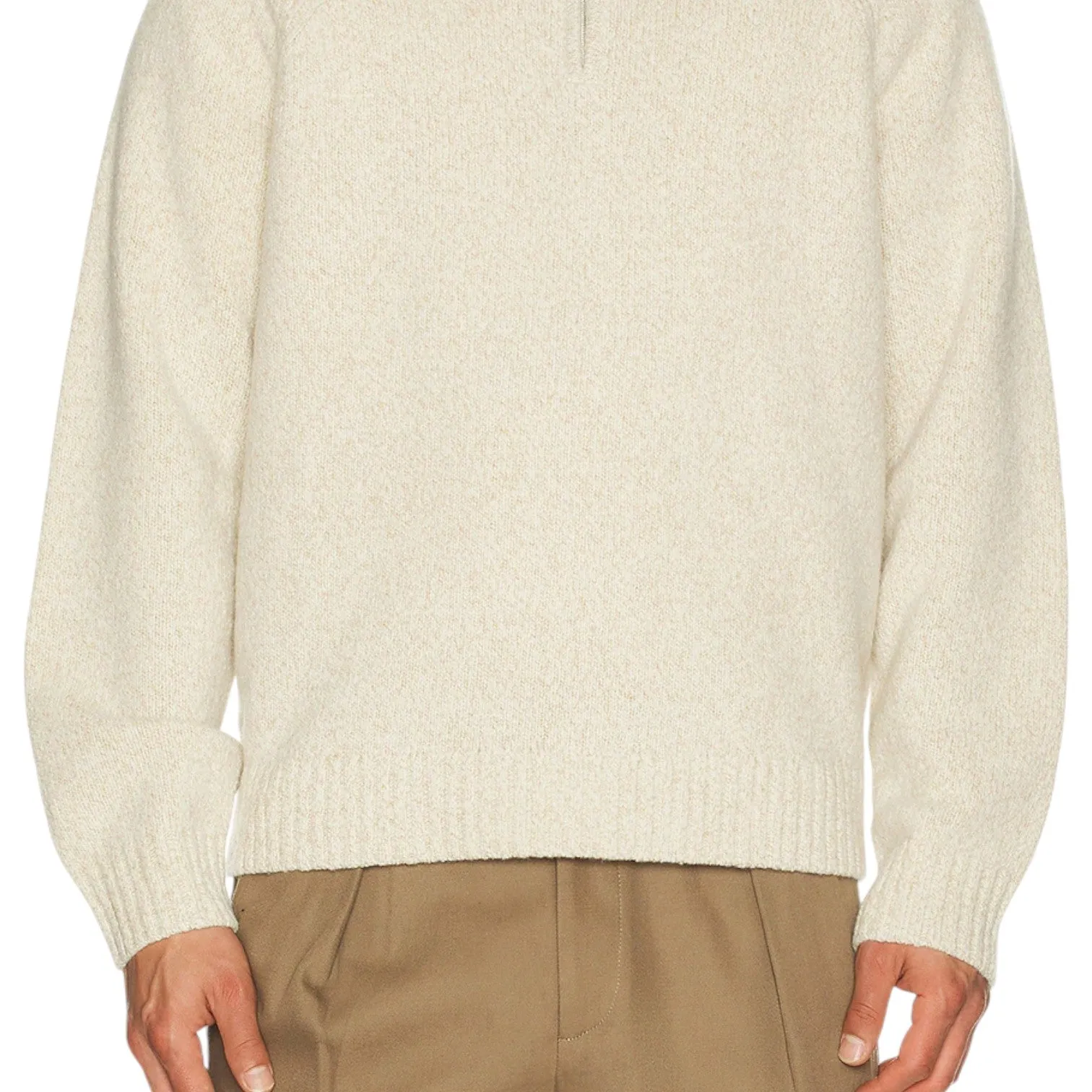 Theory Quarter-Zip Sweater in Wool-Blend Twist P0981709 sold by J&Z Couture product image thumbnail 2