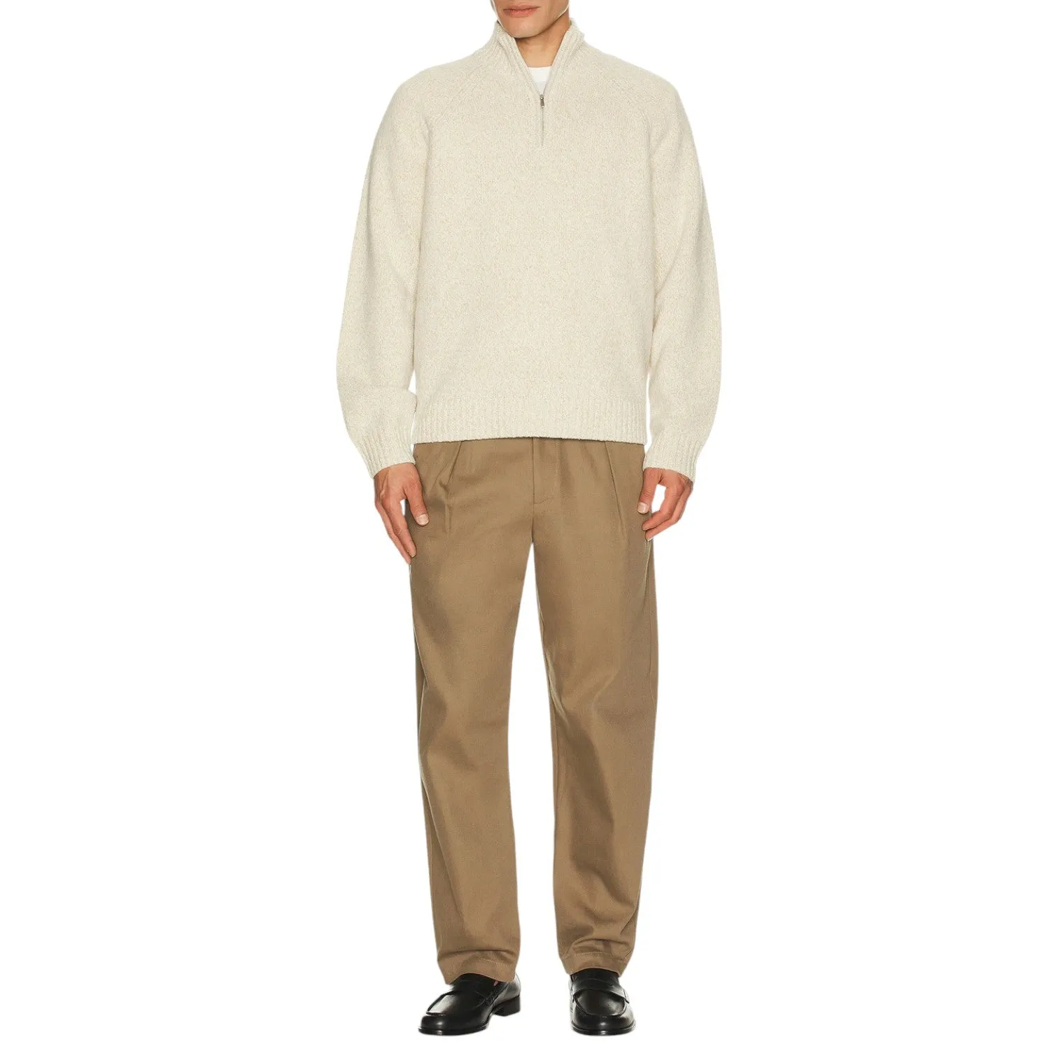 Theory Quarter-Zip Sweater in Wool-Blend Twist P0981709 sold by J&Z Couture product image thumbnail 3