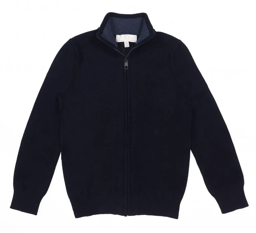T.O. Boys Full Zip Navy Sweater SWB-FZ-N sold by J&Z Couture