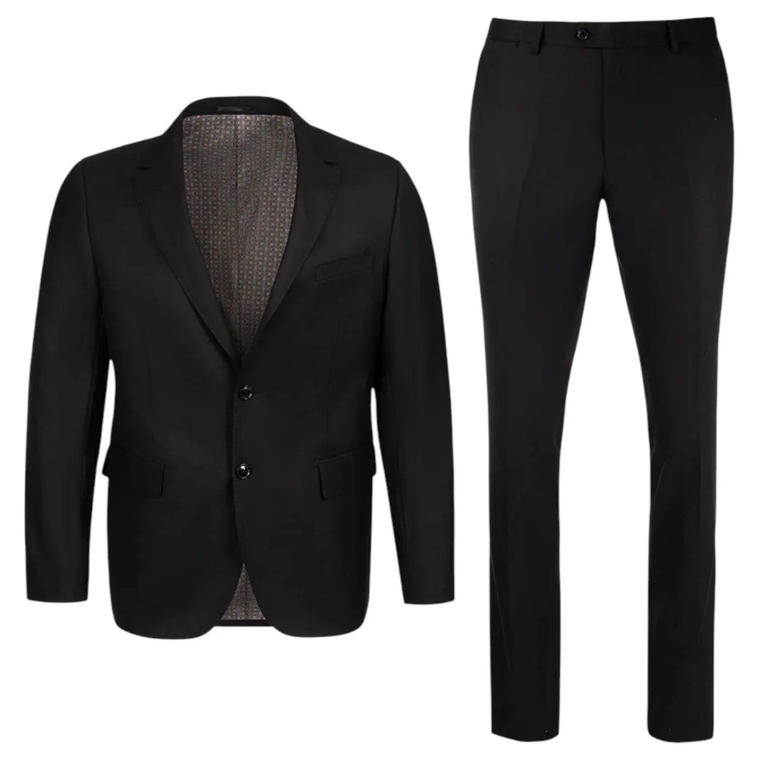 Men's Cardeliano Wool Suit - Black sold by J&Z Couture
