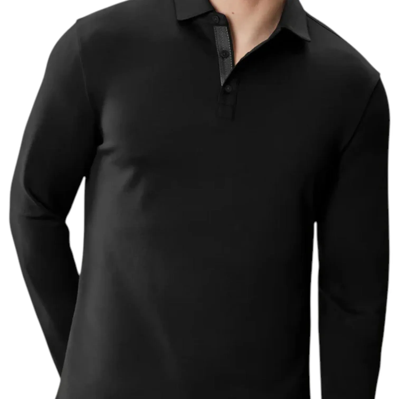 Robert Barakett Long Sleeve Casual Polo Shirt in Multiple Colors RB52559 sold by J&Z Couture product image thumbnail 2