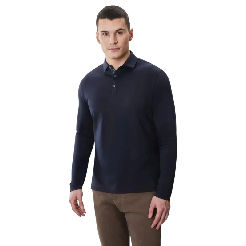 Robert Barakett Long Sleeve Casual Polo Shirt in Multiple Colors  RB52559 sold by J&Z Couture