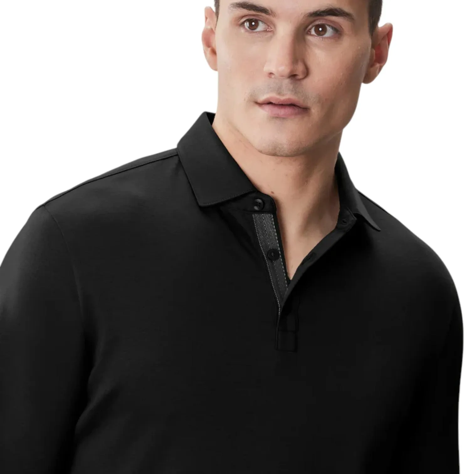 Robert Barakett Long Sleeve Casual Polo Shirt in Multiple Colors RB52559 sold by J&Z Couture product image thumbnail 3