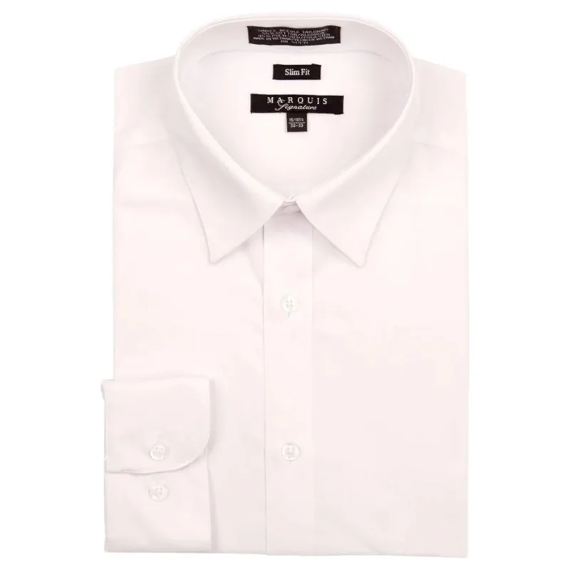 Marquis Men's Solid Slim Fit Dress Shirts  009 SL sold by J&Z Couture