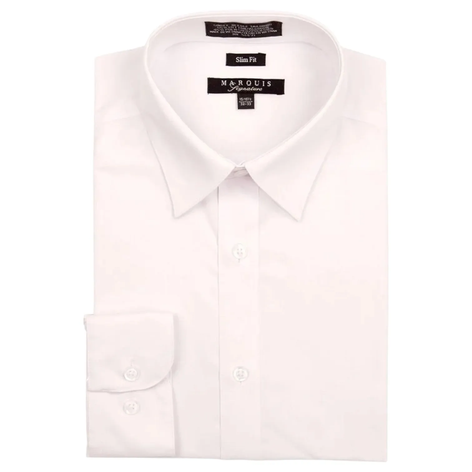 Marquis Men's Solid Slim Fit Dress Shirts 009 SL sold by J&Z Couture