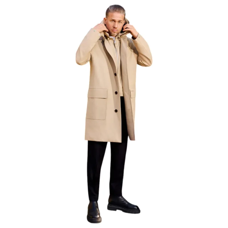 Mackage Mathias 3-in-1 Balmacaan Coat with Removable Down Liner In Camel sold by J&Z Couture