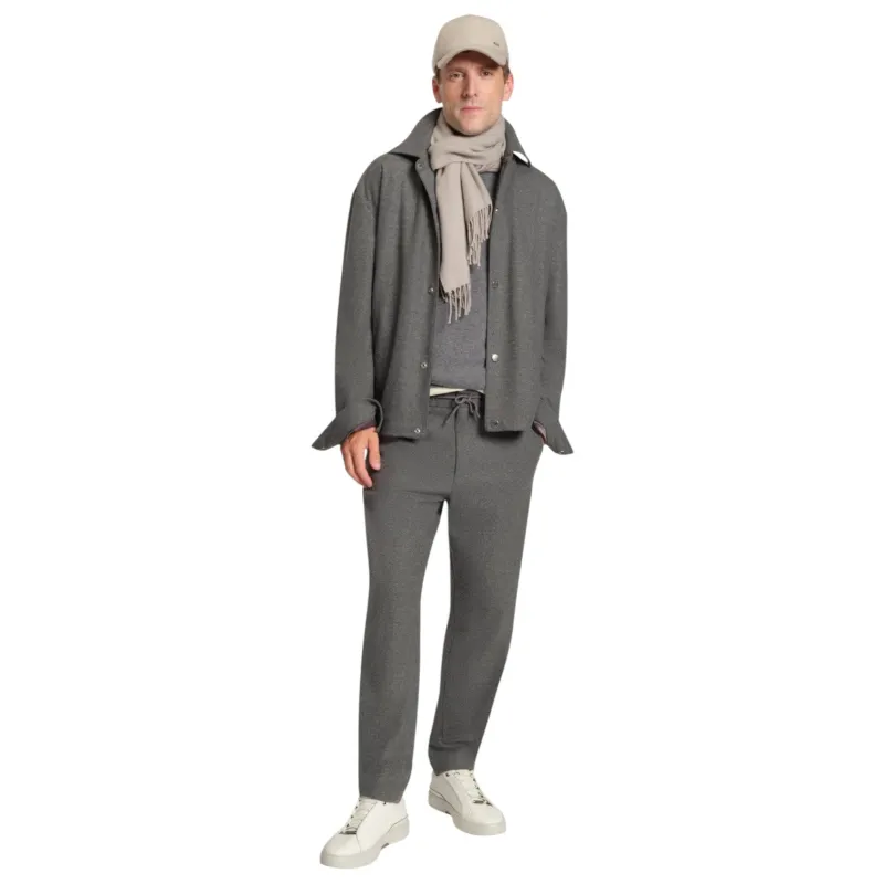 Boss Brushed Tapered-Fit Trousers In Stretch Flannel sold by J&Z Couture