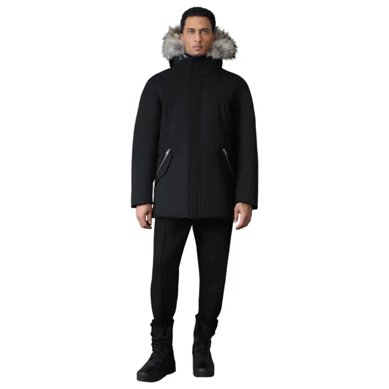 EDWARD-FZ 2-in-1 Down Parka With Hooded Bib and Natural Fur For Men sold by J&Z Couture