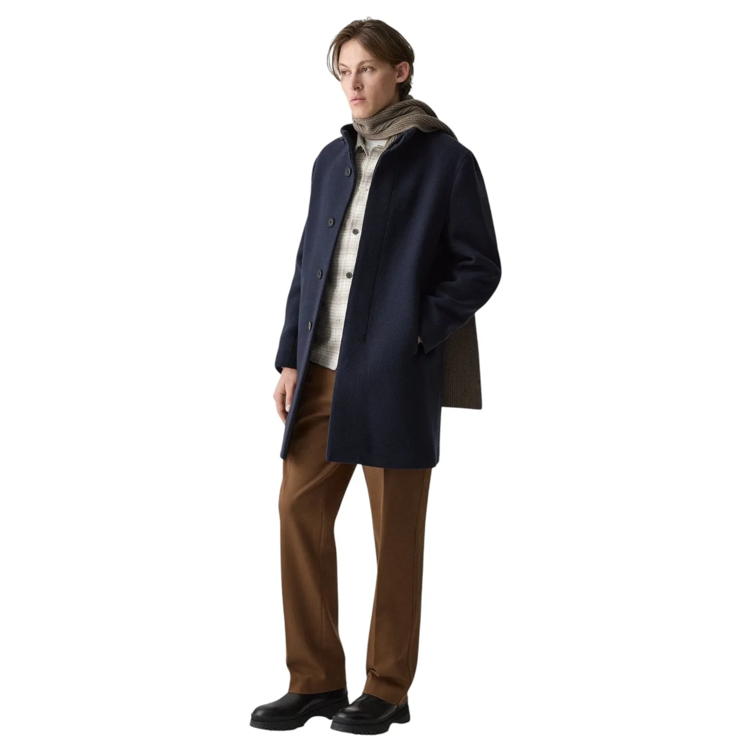 Theory Belvin Coat in Textured Wool-Blend Melton sold by J&Z Couture product image thumbnail 4