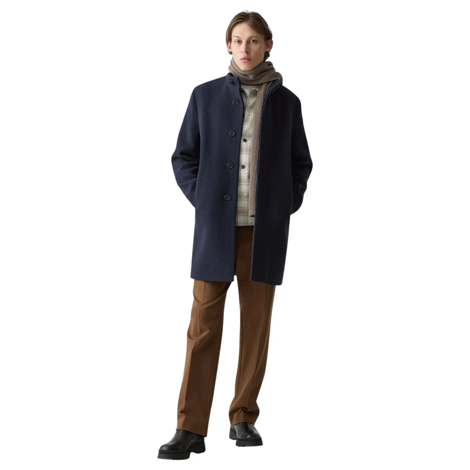 Theory Belvin Coat in Textured Wool-Blend Melton sold by J&Z Couture product image thumbnail 2