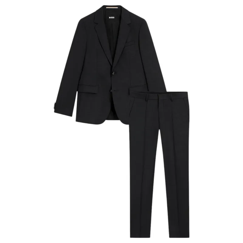 Boss Slim-Fit Suit In Micro-Patterned Virgin Wool made by Hugo Boss