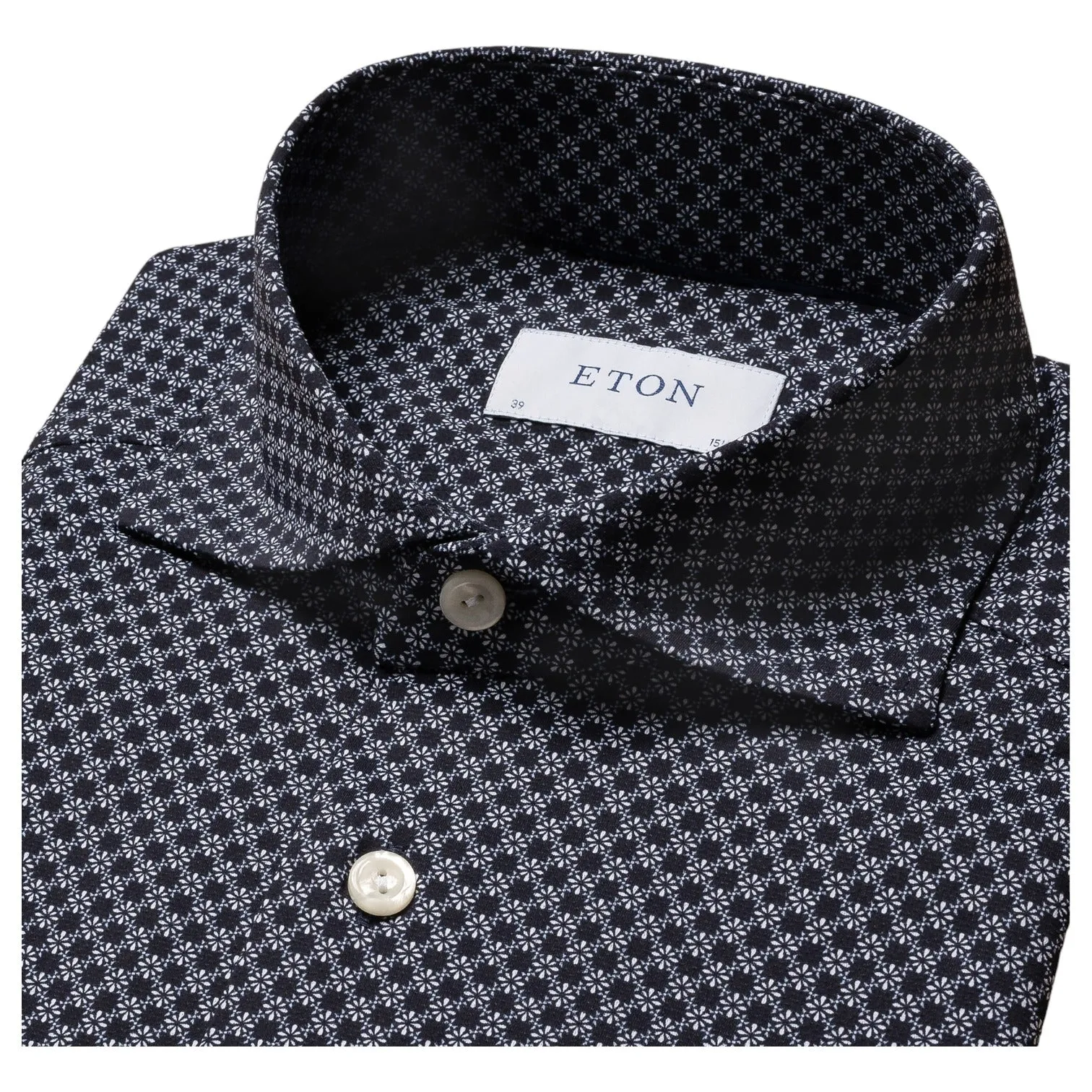 Eton Navy Blue Micro Print Four-Way Stretch Slim/Contemporary 100010314 29 sold by J&Z Couture product image thumbnail 5