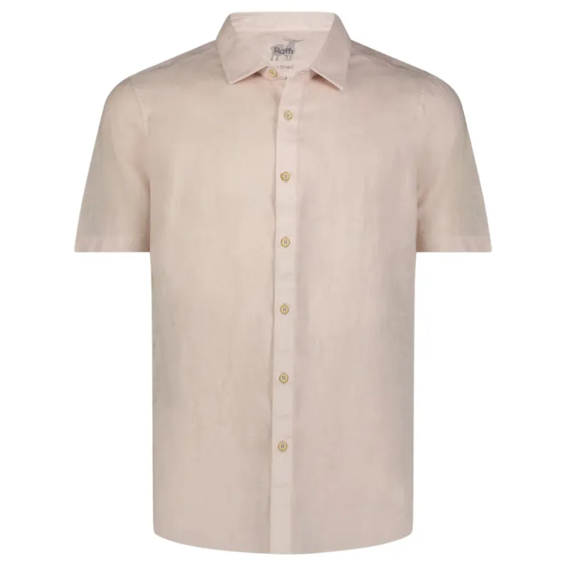 Raffi Bryce Linen Short-Sleeve Shirt  QP22800 Flax sold by J&Z Couture
