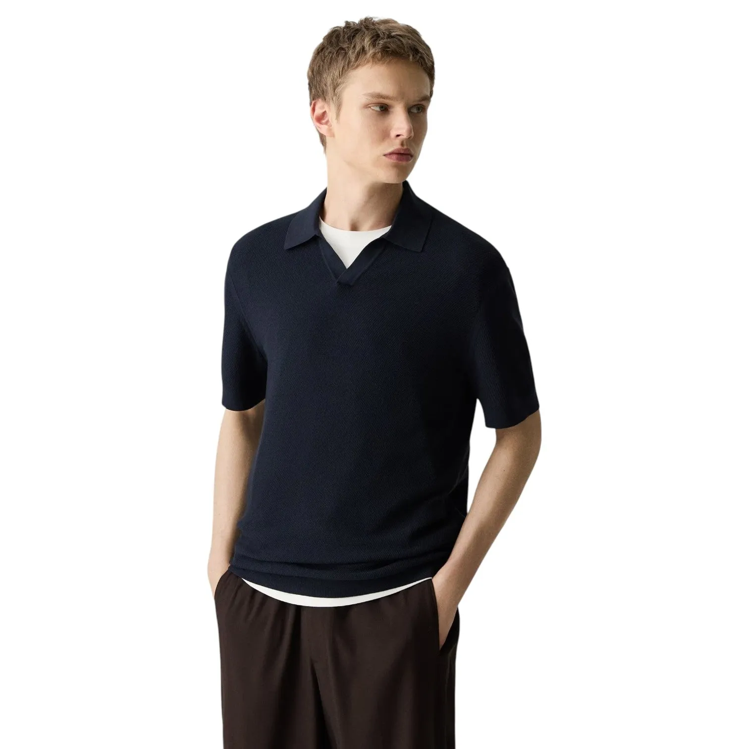Theory Brenan Polo Shirt in Light Bilen Q0186702 sold by J&Z Couture product image thumbnail 5